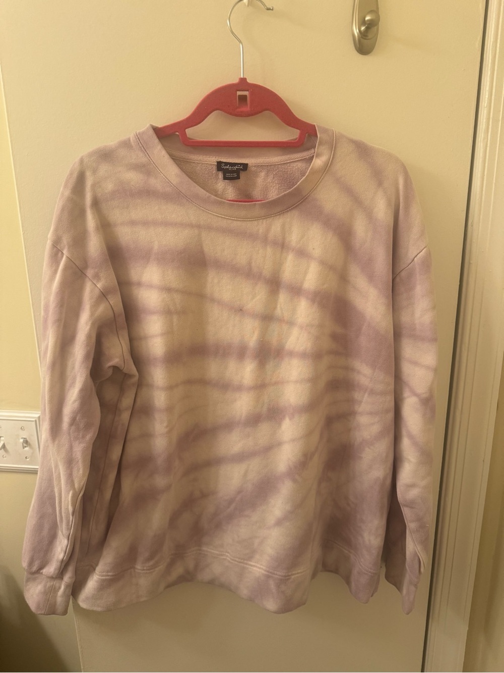 Soft Lavender Tie-Dye Crewneck Sweatshirt